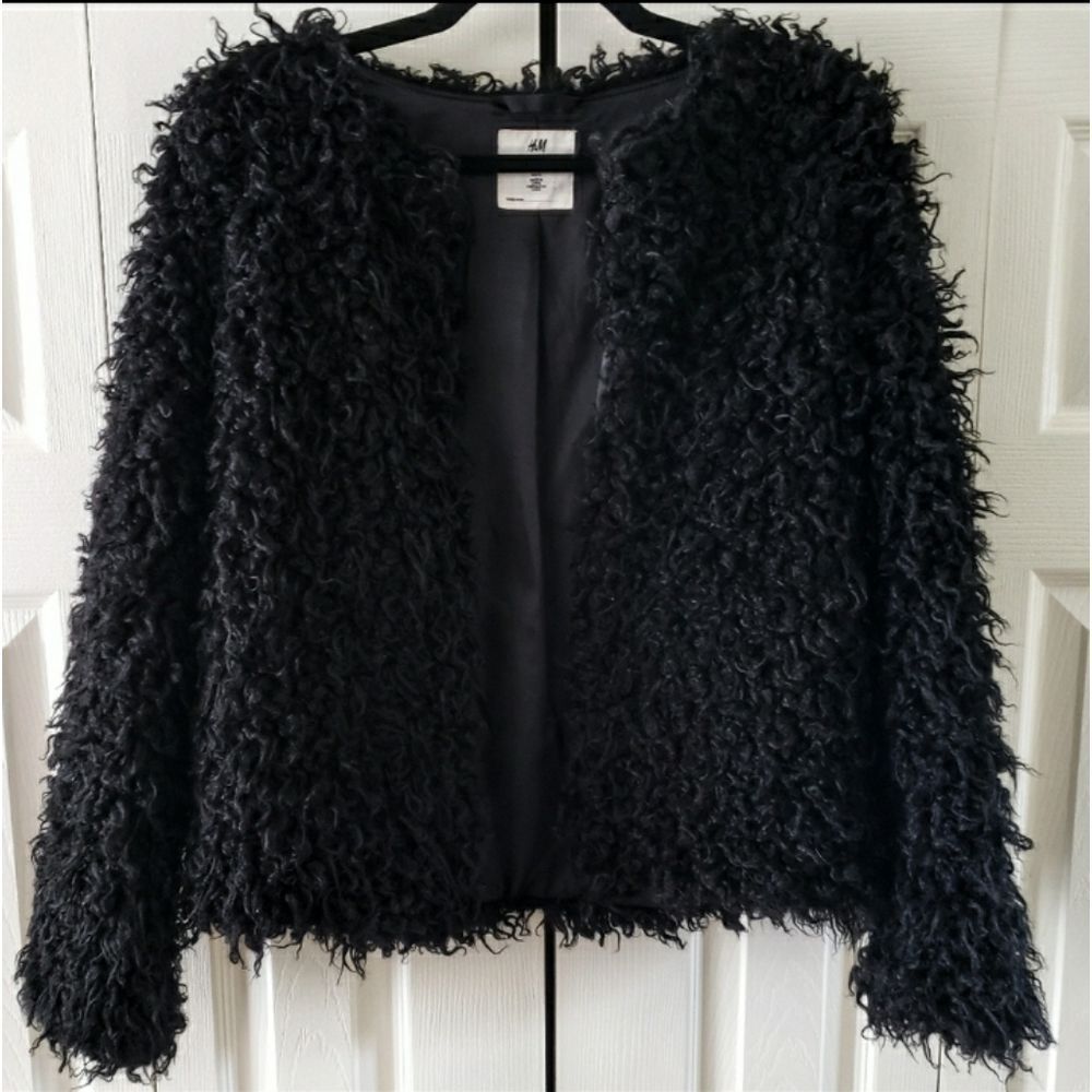 H&M Black Textured Jacket